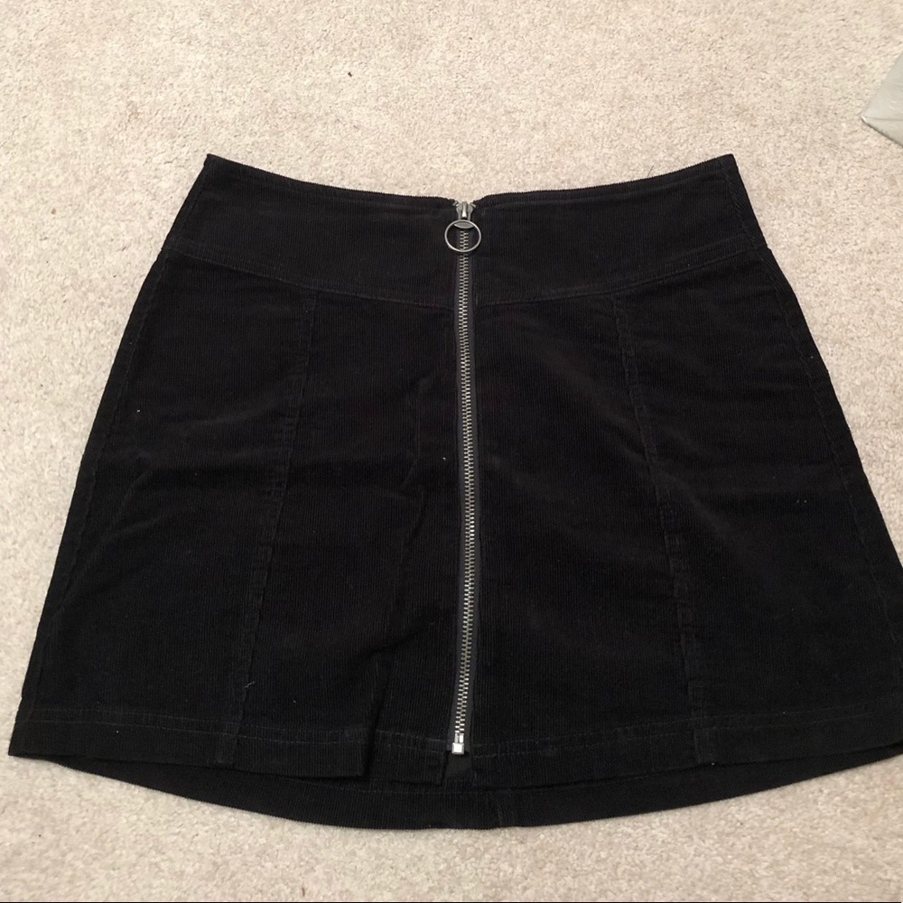 corduroy black skirt